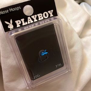 PLAYBOY | Royal Blue Nose Hoop 20G
